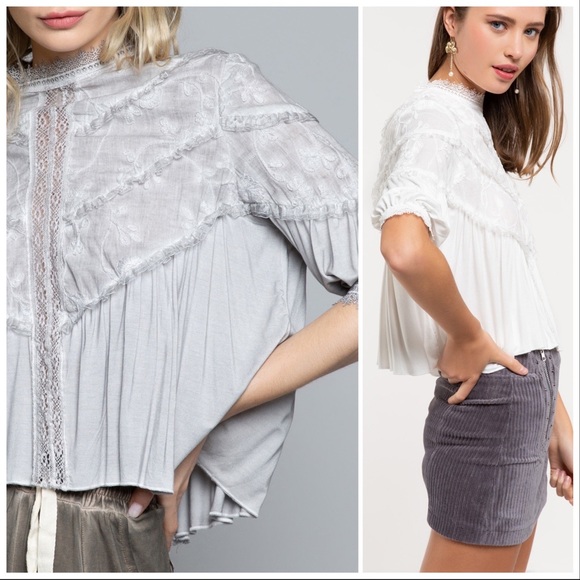 Romancing the Stone washed Feminine Top - Picture 5 of 9